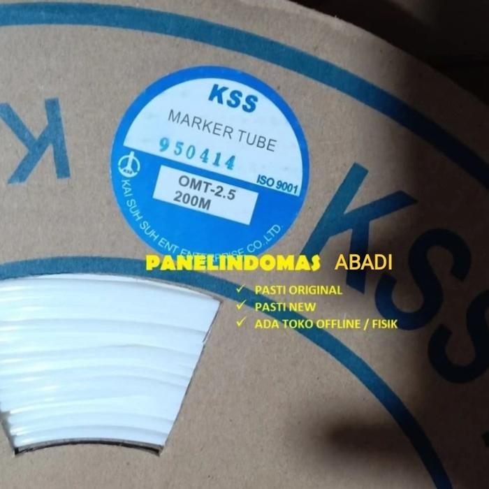 Marker Tube Kss Omt-2.5 Mt-2.5 200Mtr / Roll Putih Kabel Marker