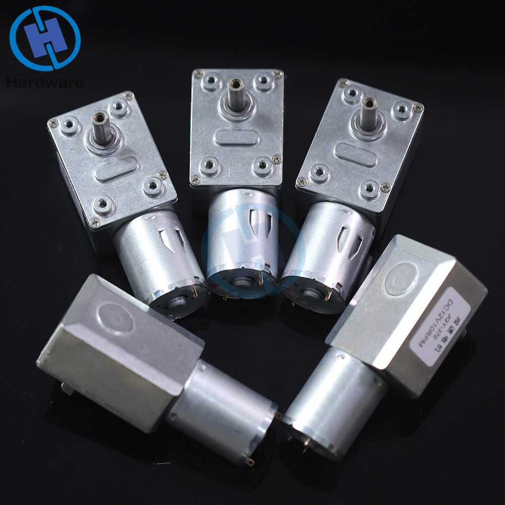 DC 12V 2-100RPM Motor Pengurang Gigi Cacing Motor Roda Gigi Turbo Torsi Tinggi Dapat Dibalik Peredam