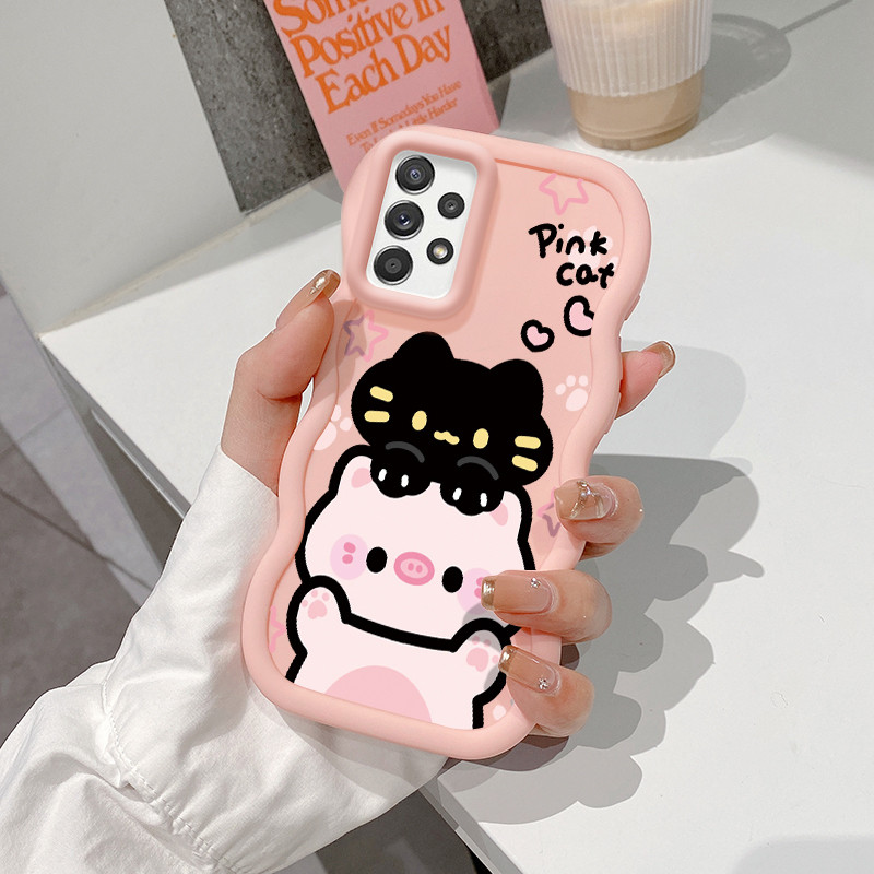 Casing Untuk Samsung A52 4G A52 5G A52s Case Casing HP Kesing babi grafiti Softcase pelindung siliko