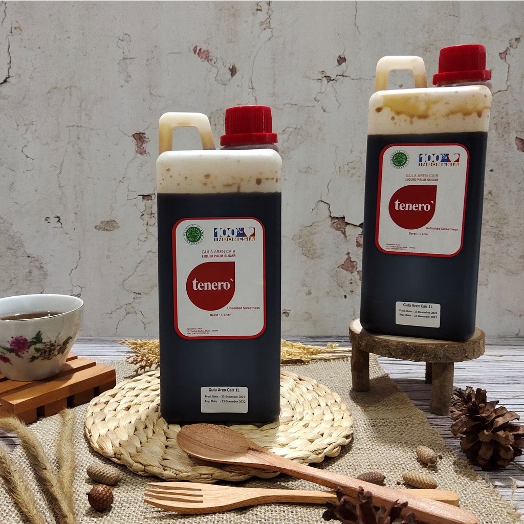 

SANS Gula Aren Cair ASLI - Merk TENERO - Kualitas Super - 1 L (1, 3 Kg)