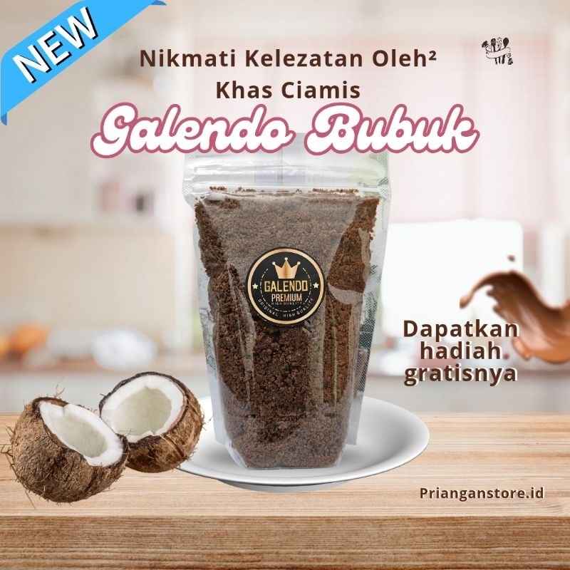 

SANS GALENDO BUBUK 250gr Oleh-oleh Khas Ciamis Blondo Kethak Ampas Kelapa