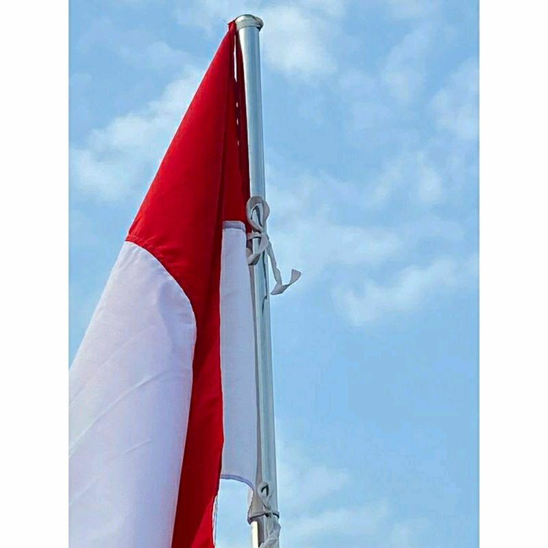 Lsp - tiang bendera stainless steel 1" panjanjang 3 meter tebal 0.6 17 agustus kemeekaan indonesia