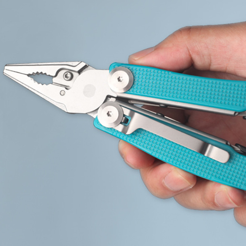 HRC78K EDC Berkemah Baru Biru Multitool Plier Kabel Kawat Pemotong Multifungsi Multi Alat Berkemah D