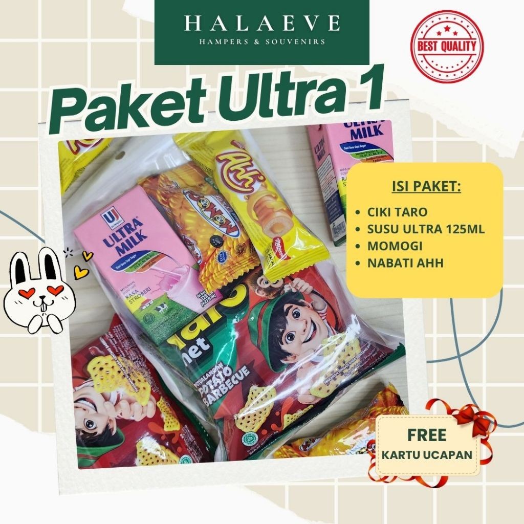 

PAKET SNACK ULANG TAHUN ANAK 6000 ULTRA 1 HAMPERS CIKI SUSU TERMURAH GOODIE BAG ULTAH - HALAEVE BEST