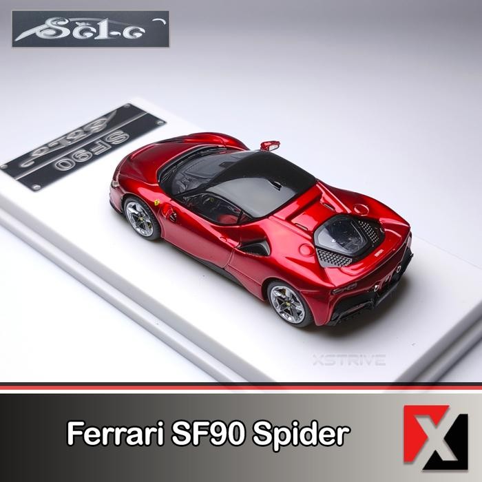 Terlaris Solo Model 1:64 Ferrari Sf90 Spider Metallic Red