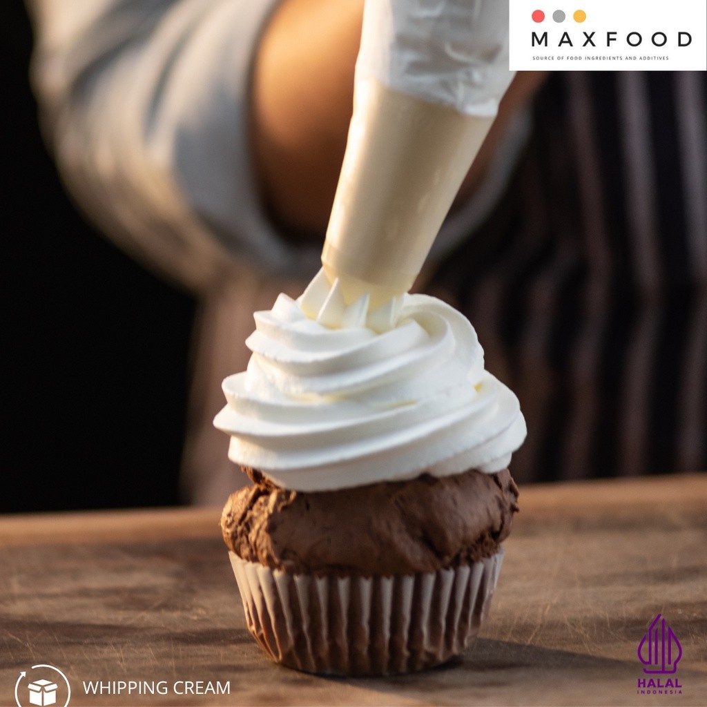 

MAXFOOD - Whipping Cream Plain / Bubuk Topping Whipping Cream Rasa Plain 1Kg