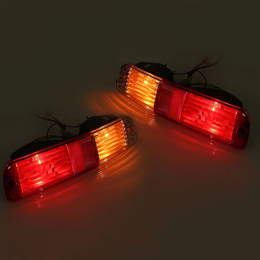 Car Rear Bumper Reflector Light With Wiring Harness & Bulb Fit For Mitsubishi Pajero Montero Shogun