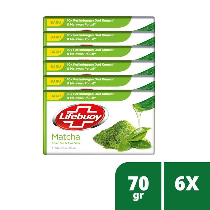 Lifebuoy Sabun Batang Matcha 70g - Isi 6