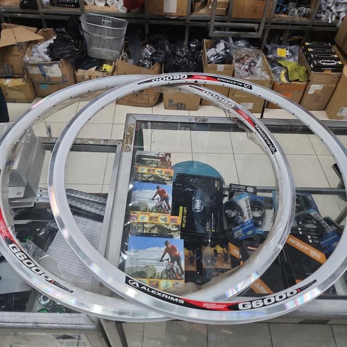 RIMS VELG 700C ALEXRIMS HOLE 36 PUTIH BREAKLINE DOUBLE WALL