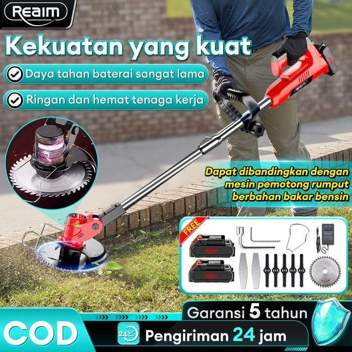 Terlaris Reaim 188Vf/288Vf 120 Menit, Mesin Pemotong Rumput, Mesin Pemotong Rumput Tanpa Kabel,