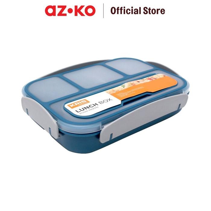 

AZKO Kris 1 ltr Kotak Makan 4 Sekat - Biru