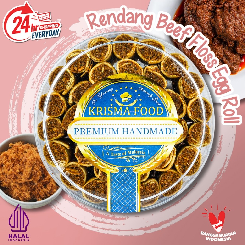 

RENDANG BE FLOSS EGGROLL (Semprong Gulung Isi Abon Sapi) KRISMA FOOD