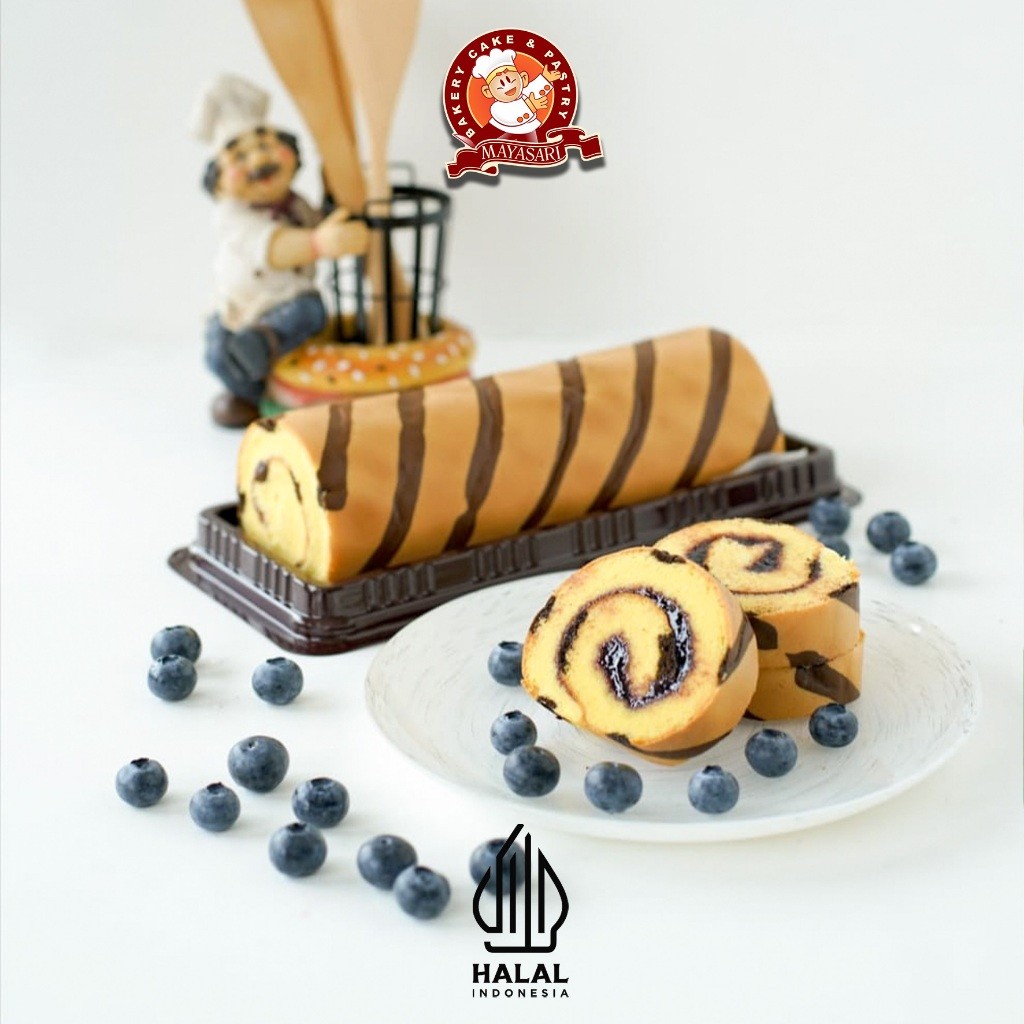 

Bolu Gulung Blueberry