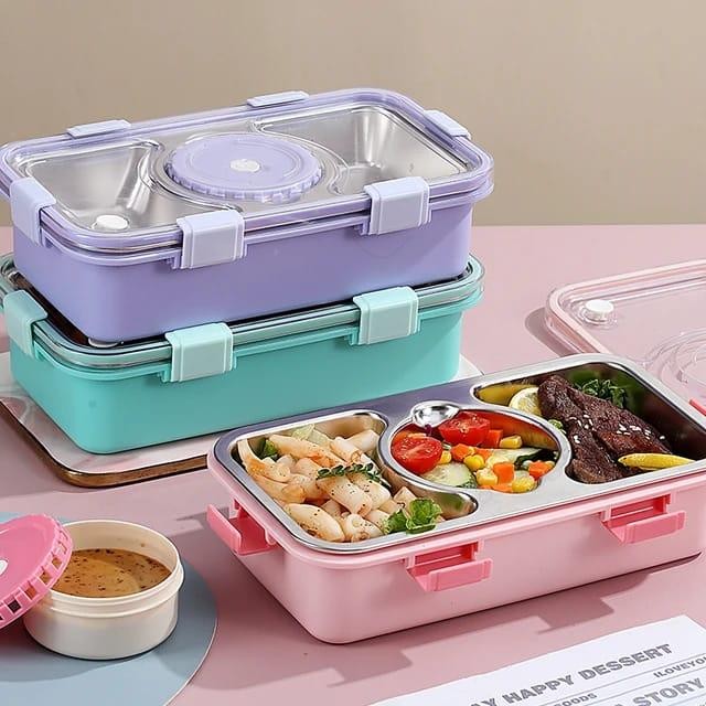 

Kotak Makan Bekal Lunch Box Anti Tumpah Sekat Seal ( Stainless SUS 304 )