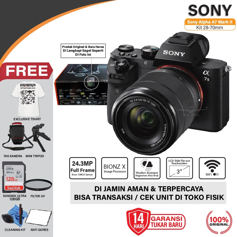 Sony Alpha A7II Kit FE 28-70mm OSS - Kamera A7 Mark II A7 Mark 2
