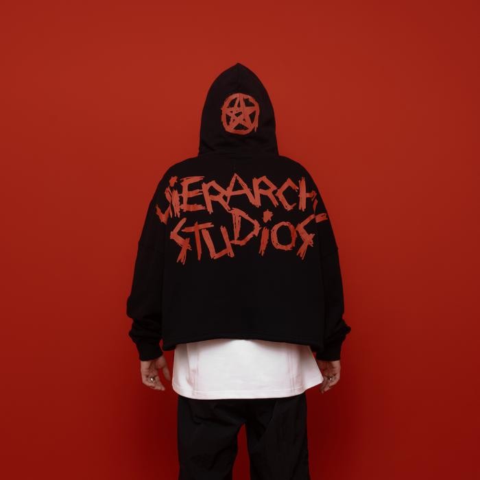 Hierarchy Studios Spellbound 2.0 - Black Spellcaster Crop Hoodie