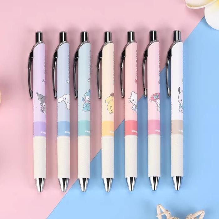 

Pentel EnerGel Sanrio Characters White Grip Series Pochacco Cinnamoroll Kuromi 0.5mm Gel Ink Pen
