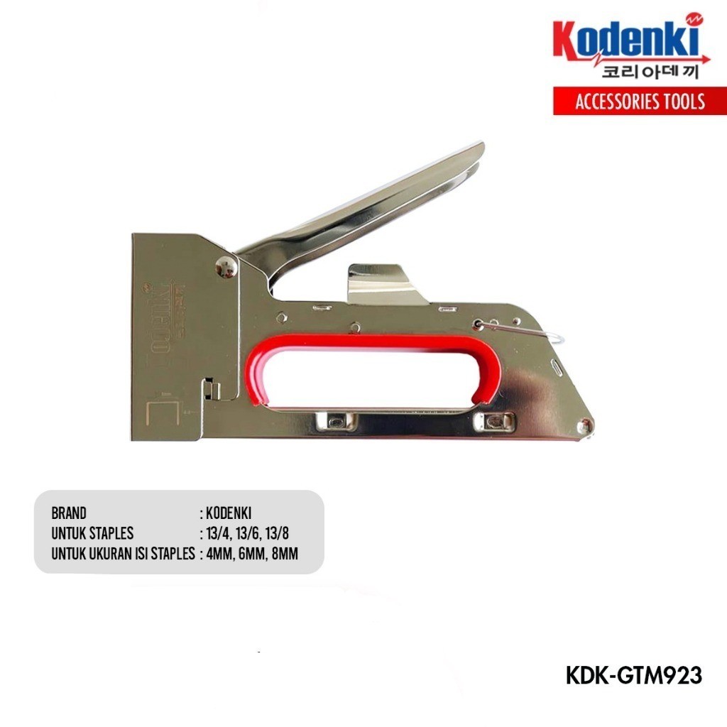 

KODENKI Stapler Staples Gun Manual Tangan R23 Jok Motor Mebel Bingkai Furniture Pintu Kayu Papan -