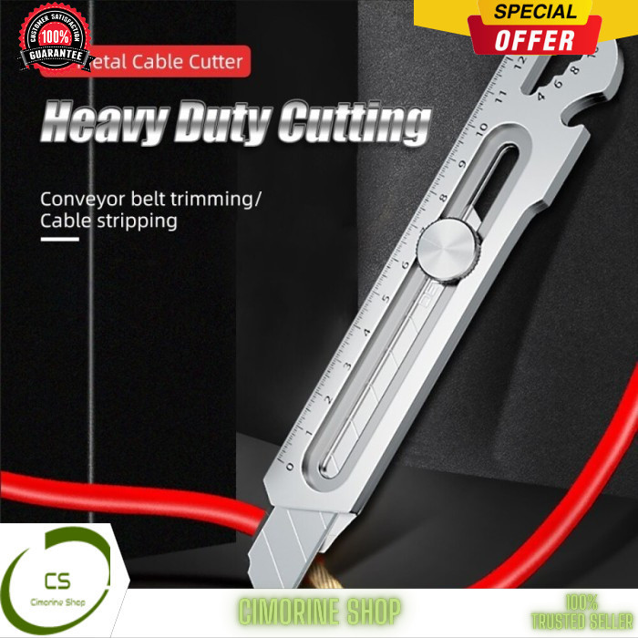 

6 In 1 Cutter Pisau Baja Besar Multifungsi Pisau Cutter Besar 18mm CS