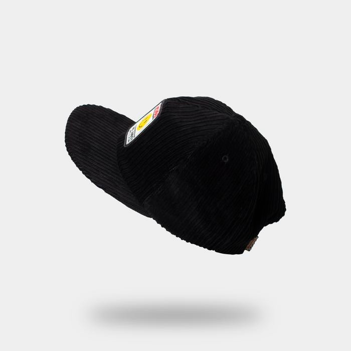 Corduroy Cap Classic Black - 6 Panel Baseball Cap - Lidah Visor Pendek #Gratisongkir #Sale #Discount