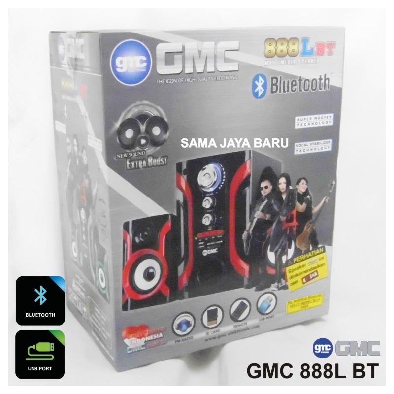 RB2233 SPEAKER AKTIF BLUETOOTH GMC 888L - 888K BT MULTIMEDIA FULL BASS