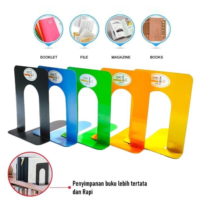 

PEMBATAS BUKU BESI BOOK STAND PENYANGGA BUKU BESI