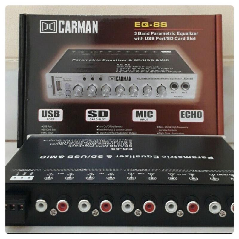 PARAMETRIK EQUALIZER PRE AMP CARMAN EQ 8s