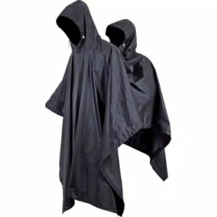 Promo Jas Hujan Ponco 2 Kepala Tebal Bahan Mirip Axio Mantel Ujan Kepala Dua Original