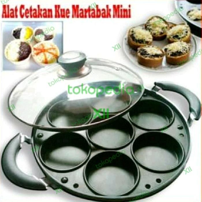CALL Cake Pan 7 Lubang Datar Cetakan Kue Martabak Lumpur Mini