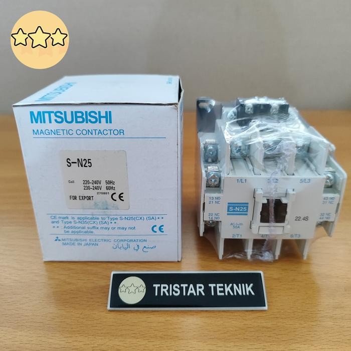 MITSUBISHI CONTACTOR SN 25 KONTAKTOR S-N25 SN25 SN-25 BERKUALITAS