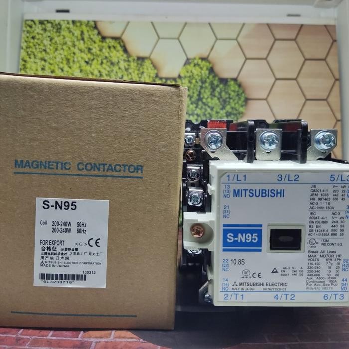 KONTAKTOR MITSUBISHI S-N95 SN95 SN-95 CONTACTOR MITSUBISHI SN 95 MISTU TERLARIS
