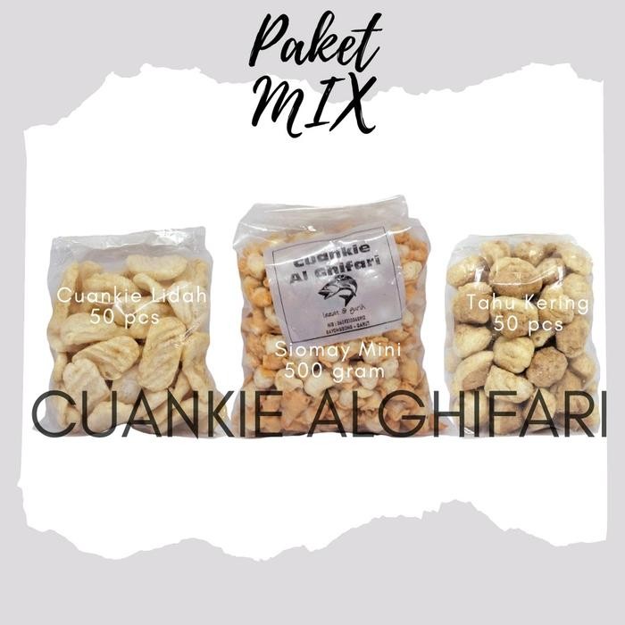 

MIX siomay mini ,cuanki lidah dan tahu kering makaroni cikruh New