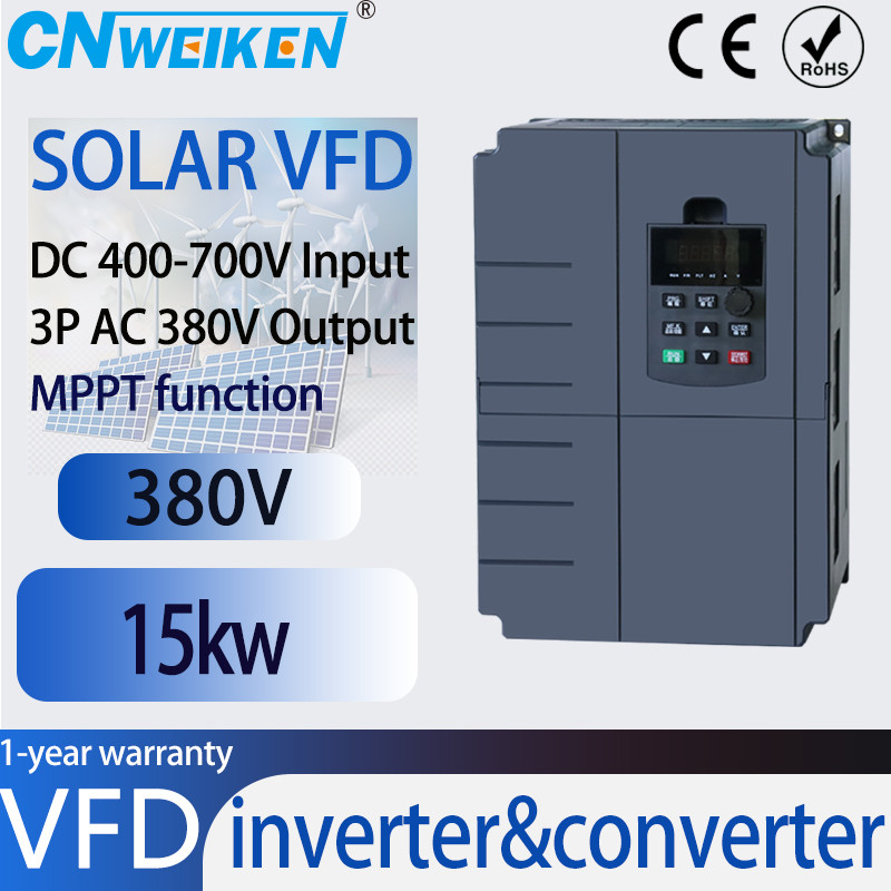 380V Solar Frequency converter 15kw/18.5KW/22KW/30KW DC INPUT to AC 3P 380V three phases output Wate