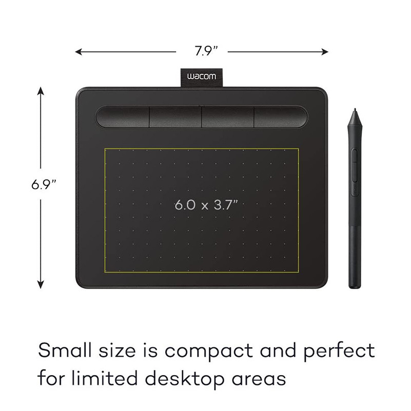 Wacom Intuos Small CTL-4100 Graphics Drawing Tablet for Teachers Students Creator Compatible with Wi