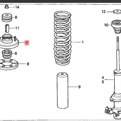 Tatakan Support Shock Depan Honda Grand Civic,Lx,Nova,Genio,Estilo,Crv Kode 008