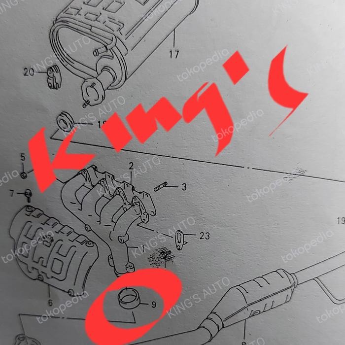 Paking Knalpot Karimun Kotak Asli Kode 036