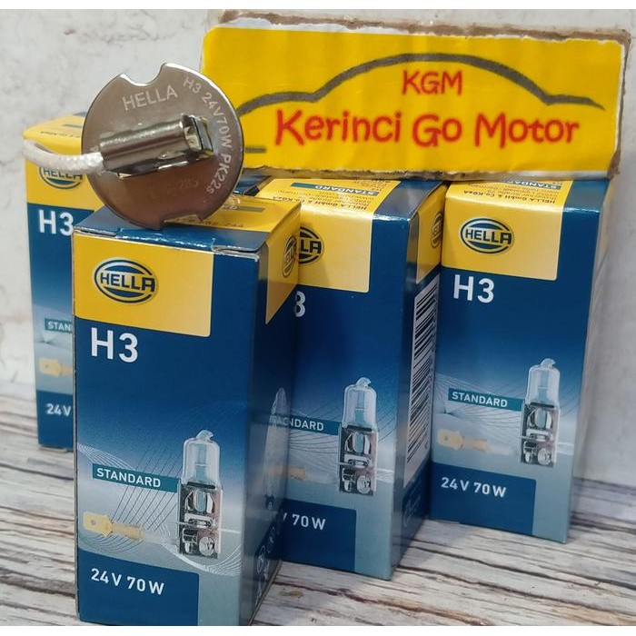 Hella Bohlam Lampu Halogen H3 24V 70W 8Gh 178 555 244 Kode 028