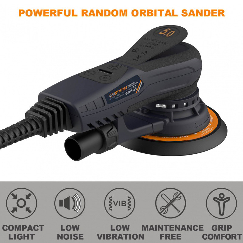 MAXXT 6Inch 150mm Power Sander Electric Orbital Sander Central Vacuum Brushless Motor Sander lijador
