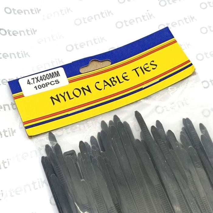 

KABEL TIES NILON 40 CM HITAM - NYLON TIE KABEL IKAT 40CM - TIS 400 MM