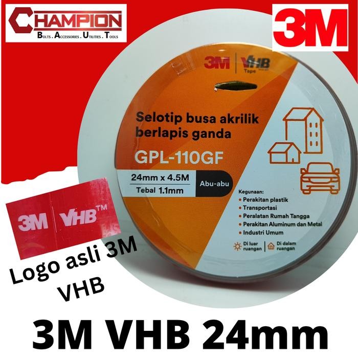 

Toso - Double Tape Double Tip Lem Bolak Balik 3M Vhb Lebar 24Mm Original