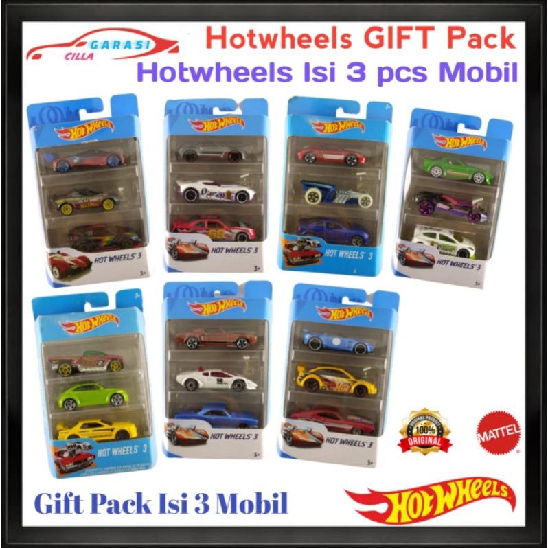 Hotwheels Gift Pack Hot Wheels Box Isi 3 Pcs Mobil Hot Wheels
