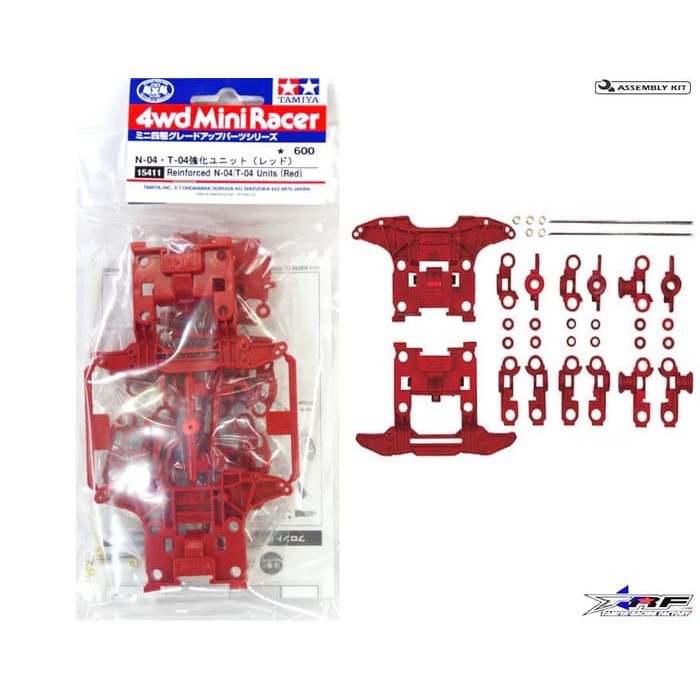 TAMIYA 15411 REINFORCED N-04/T-04 UNITS (RED)