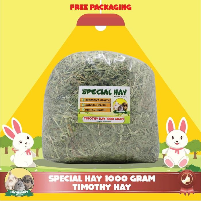 

ORIGINAL RUMPUT KELINCI TIMOTHY HAY MAKANAN KELINCI SPECIAL HAY 1000 GRAM READY STOCK