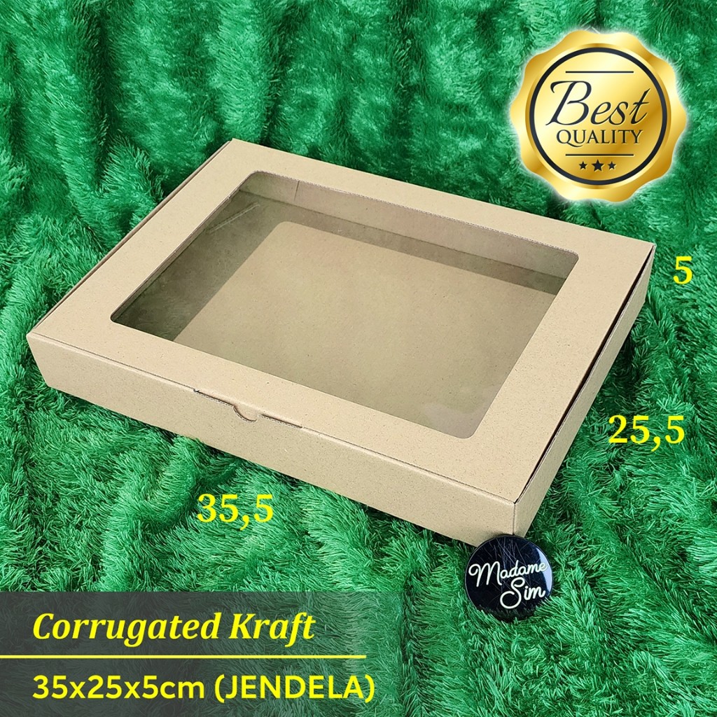 

Lsp BOX PACKING - KOTAK - KAUS - DUS 35x25x5 - JENDELA (ISI : 10 PCS)