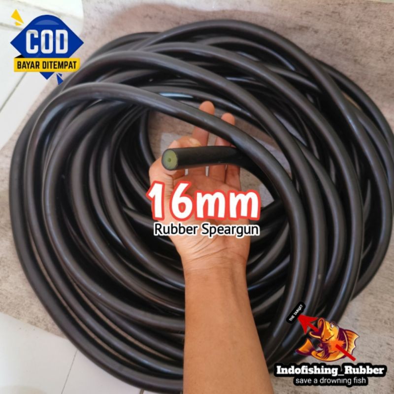 VIVE Karet Rubber Speargun 16mm diskon 3*16 Murah Khusus Panah Ikan Promo Black Dipped