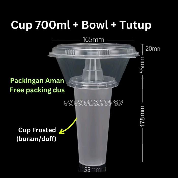 Cup SNACK TRAY BOWL (10PCS) Mangkok + cup cup injeksi Gelas plastik thinwall