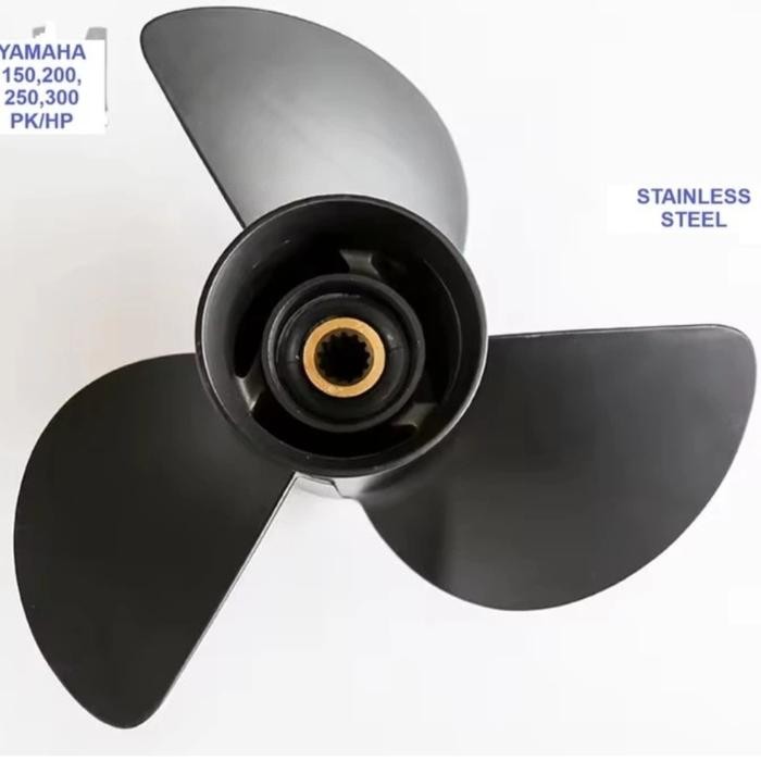 PROPELLER STAINLESS STEEL 13 X 21 6G5-45972-02 YAMAHA 150,200,225, 250,300 PK BALING KIPAS MESIN