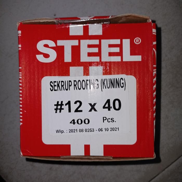 SEKRUP ROOFING STEEL KUNING #12 X 40 4CM 400PCS GRATIS ONGKIR