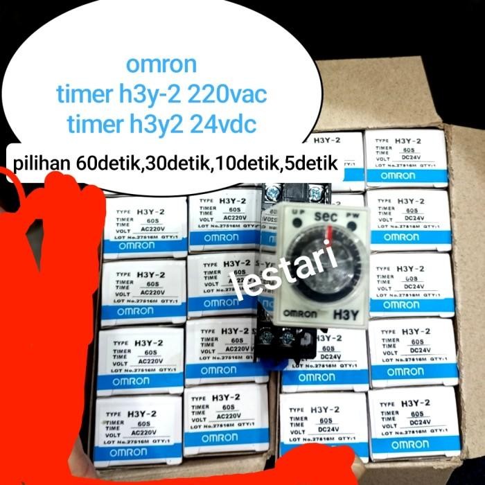 Omron Timer H3Y2 60Detik/30Detik/10Detik/5Detik 220V