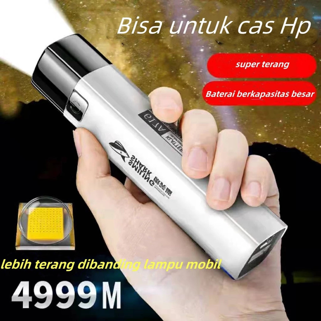 Senter mini LED ORIGINAL Super Terang hingga 600 meter /Jarak jauh/ Senter Police/ Lampu senter swat